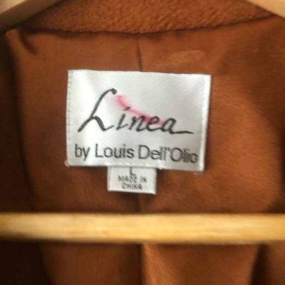 Linea by Louis Dell’Olio Rust Wool Blend Button Up Blazer w/ Pockets Size Large - Picture 9 of 11